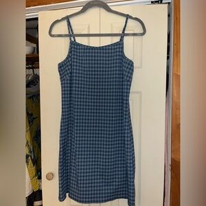 Vintage Arizona Jean Company Blue Plaid Mini Dress
